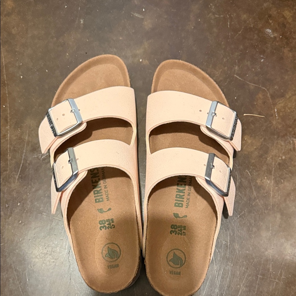 Birkenstock Sandals - Light Tan and pink NEVER WORN SIZE 38
